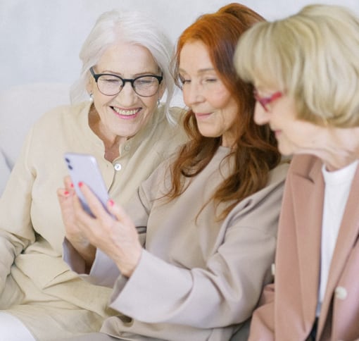 image of a women in video chatting